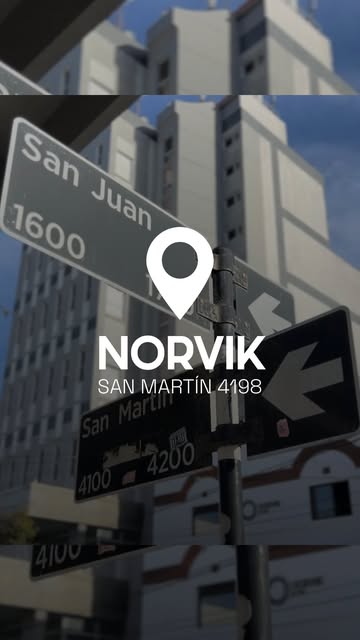 Cartel de Norvik en San Martín 4198